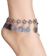🌴 akoak горячий бохо старинное монетное браслет-браслетка: богемные кольца на босой ноге с цепью и бахромой для пляжа логотип