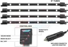 img 3 attached to 🚗 Улучшите интерьер вашего автомобиля с помощью набора многоцветных неоновых подсветок LEDGlow 4 шт. - 7 цветов, 7 режимов, музыкальный режим и многое другое!