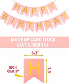 img 1 attached to Princess Birthday Decoration Set, Princess Birthday Banner, Pink Happy Birthday Banner, Pink and Gold Birthday Party Decorations, Princess and Flower Shape Birthday Party Banner, Princess Home and Cab s