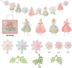 img 3 attached to Princess Birthday Decoration Set, Princess Birthday Banner, Pink Happy Birthday Banner, Pink and Gold Birthday Party Decorations, Princess and Flower Shape Birthday Party Banner, Princess Home and Cab s