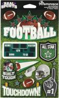 ⚽️ reminisce 27112671 dimensional stickers sheet: perfect for scrapbooking & stamping football memories logo