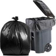 🗑️ plasticmill 95 gallon garbage bags: durable black 2 mil bags, 61x68 size, pack of 30 bags logo
