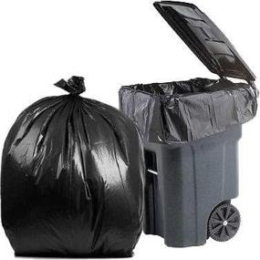 img 1 attached to 🗑️ PlasticMill 95 Gallon Garbage Bags: Durable Black 2 Mil Bags, 61x68 Size, Pack of 30 Bags