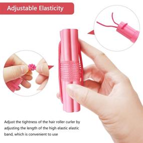 img 2 attached to 🌙 No Heat Sleep Hair Curlers: 20 Pcs Foam Sponge Rollers with Cap - Easy Overnight Hair Styling for Long & Short Hair