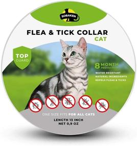 img 4 attached to 🐱 SOBAKEN Natural Flea and Tick Prevention Collar for Cats – One Size Fits All (13-inch), Charity Included