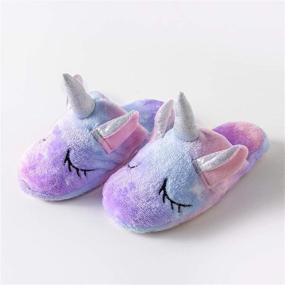 img 3 attached to 🦄 Unleash the Magic with TYONMUJO Unicorn Slippers: Anti Slip Rainbow Boys' Shoes