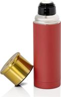 1 liter classic safari shotgun shell vacuum beverage bottle - stainless steel, insulated to keep hot beverages hot and cold beverages cold logo