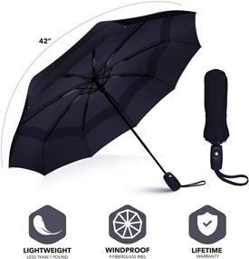 img 3 attached to Poecent Umbrella Windproof Reversible Reverse