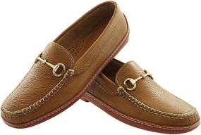 img 1 attached to David Spencer Tumbled Greenwich Black Men's Shoes and Loafers & Slip-Ons