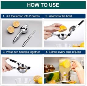 img 1 attached to 🍋 Apoex Large Bowl Manual Hand Lemon Juicer - Citrus Juicer Lime Squeezer Press for Efficient Lemon Fruits Juicing (Silver)