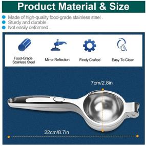 img 3 attached to 🍋 Apoex Large Bowl Manual Hand Lemon Juicer - Citrus Juicer Lime Squeezer Press for Efficient Lemon Fruits Juicing (Silver)