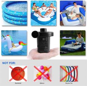 img 1 attached to 💨 Semai Portable Electric Air Pump - Quick-Fill Inflator/Deflator for Couch, Mattress, Swimming Ring, Pool Toys - Powerful Air Pump with 3 Nozzles - 110V AC