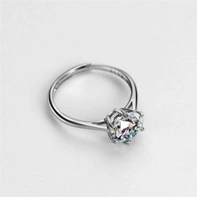 img 1 attached to 💍 Обручальное кольцо Michooyel с моиссанитом D цвета и чистоты VVS на 925 стерлинговом серебряном браслете 1.0-2.0 карата. Ювелирные изделия для женщин и девочек.