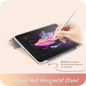 img 3 attached to 📱 i-Blason Cosmo Case for New iPad Pro 11 Inch (2020/2018) – Full-Body Trifold Stand w/ Pencil 2 Charging, Smart Cover & Pencil Holder – Marble Design