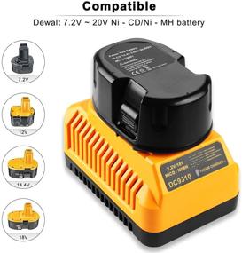 img 1 attached to Enhance Performance with Energup 2Pack DC9096 Replacement Dewalt 18V XRP Battery + DC9310 Charger for Dewalt 7.2-18V Ni-Cad Ni-Mh Batteries