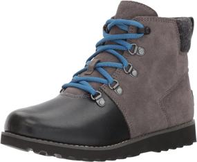 img 4 attached to Кроссовки UGG Hilmar Lace Up Charcoal для мальчиков