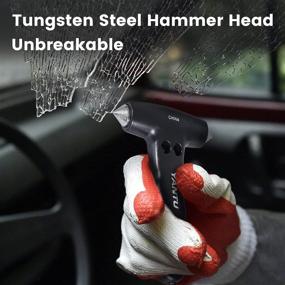 img 2 attached to 🔨 YANTU Glass Breaker & Seatbelt Cutter – Dual-Purpose Car Safety Hammer for Emergency, Automotive Window Breaker Tool