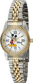 img 4 attached to ⌚ Stylish Disney Women's W001993 Mickey Mouse Two-Tone Watch: A Timepiece of Charm and Elegance