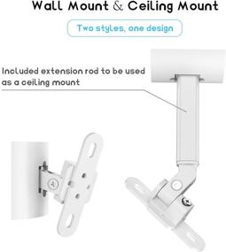 img 2 attached to 🔊 Bose Speaker Mount - Wall & Ceiling Bracket for 161, 151 SE, and Model 100 Speakers (White)