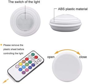 img 2 attached to Sorxine LED Tap Lights Stick On Lights Color Changing Battery Powered Puck LED Lights With 1 Remote Control