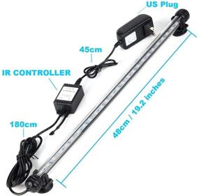 img 2 attached to Enhance Your Aquarium Experience with the GreenSun LED Aquarium Light – Remote Control, Waterproof, & Color Changing, 5.8W 19inch/48cm Strip Bar