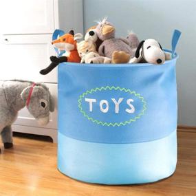 img 2 attached to XXL ARTORA Toy Storage Basket: Collapsible Canvas Organizer with Handles for Living Room, Playroom, Bedroom - Ideal Stuffed Animal & Toy Chest Solution