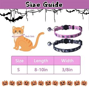 img 3 attached to PUPTECK 2 Pack Adjustable Cat Collar with 🐱 Breakaway Mechanism and Bell Charm for Improved Visibility and Safety