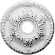 🏢 ekena millwork cm18ga granada ceiling medallion - stylish and versatile 18" od medallion that fits canopies up to 6 5/8" - factory primed logo