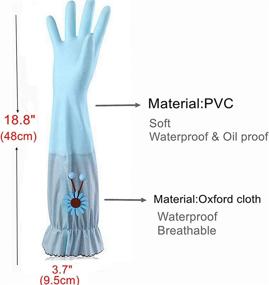 img 3 attached to Пары резиновых перчаток для мытья посуды