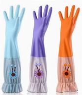pairs rubber cleaning gloves dishwashing logo