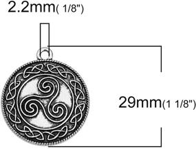 img 1 attached to 🔮 Exquisite Celtic Antiqued Pendants: Pentagram & Triskelion Symbols