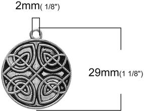 img 2 attached to 🔮 Exquisite Celtic Antiqued Pendants: Pentagram & Triskelion Symbols