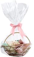 🎁 premium clear basket bags, 18 pack - large cellophane wrap for baskets & gifts - 24"x30" - 0.75 mil thickness logo