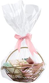 img 4 attached to 🎁 Premium Clear Basket Bags, 18 Pack - Large Cellophane Wrap for Baskets & Gifts - 24"x30" - 0.75 Mil Thickness