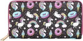 img 3 attached to Fashionable Women's Handbags & Wallets: Explore the Charm of Cute Unicorn Wallets!