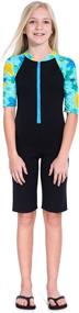 img 3 attached to 👙 Tuga Girls Thermal Wetsuit | UPF 50+ Sun Protection | Ages 1-14 Years