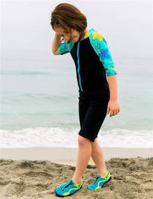 img 2 attached to 👙 Tuga Girls Thermal Wetsuit | UPF 50+ Sun Protection | Ages 1-14 Years