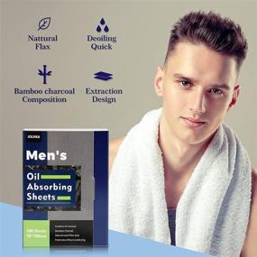 img 1 attached to 🧖 JOLVKA Men Oil Absorbing Sheets Film (200 Sheets) - Larger Size Oil Control Blotting Paper for Stronger Absorbency and Clean Skin