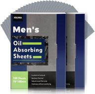 🧖 jolvka men oil absorbing sheets film (200 sheets) - larger size oil control blotting paper for stronger absorbency and clean skin logo