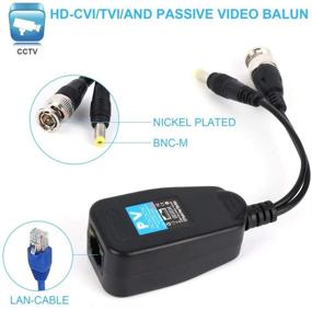 img 2 attached to 🔌 TYUMEN HD-CVI/TVI/AHD UTP Passive Video Balun with Power and RJ45 CAT5e/CAT6 Transmitter/Receiver (1 Pair)