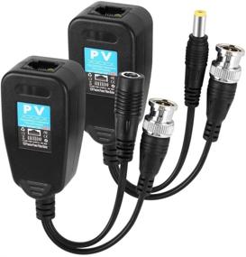img 4 attached to 🔌 TYUMEN HD-CVI/TVI/AHD UTP Passive Video Balun with Power and RJ45 CAT5e/CAT6 Transmitter/Receiver (1 Pair)