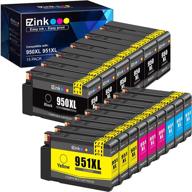 🖨️ e-z ink (tm) replacement ink cartridges for hp 950xl 951xl - compatible with officejet pro 8610 8600 8615 8620 8625 8100 276dw 251dw (includes 6 black, 3 cyan, 3 magenta, 3 yellow, 15 pack) logo