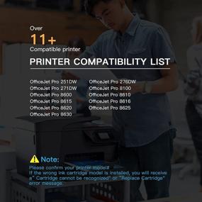 img 2 attached to 🖨️ E-Z Ink (TM) Replacement Ink Cartridges for HP 950XL 951XL - Compatible with OfficeJet Pro 8610 8600 8615 8620 8625 8100 276dw 251dw (Includes 6 Black, 3 Cyan, 3 Magenta, 3 Yellow, 15 Pack)