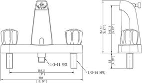 img 1 attached to 🛁 Builders Shoppe 3310ACP Mobile Home 8" Tub Shower Diverter with Two Non-Metallic Handles in Chrome Finish