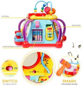 img 1 attached to Образовательная игрушка WolVolk: музыкальный активити-куб для малышей с подсветкой, навыками обучения и развития.
