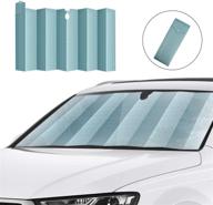 🌞 huili foldable car sun shade for windshield - 59x31.5inch (150x80 cm), uv blocking - shiny green, ideal for pickups, trucks, suvs logo