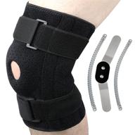 🏋️ hinged knee brace with adjustable straps - compression support for knee pain, injury recovery, meniscus tear, arthritis, joint pain relief - suitable for men and women, ideal for running логотип