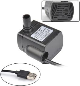 img 2 attached to ATPWONZ Mini USB Pump 200L/H Submersible Water Pump for Aquarium Fish Fountain Garden House Water Hydroponic, DC 3.5-9V, 1-3W