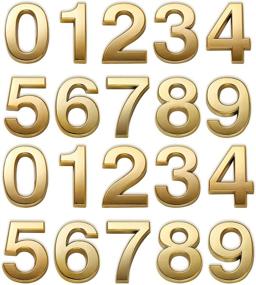 img 4 attached to 🔢 Premium Gold Mailbox Numbers for Hotel Room, Apartment, Office - 2 Inch Door Address Sticker - 20 Pack