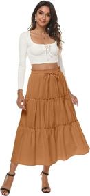 img 1 attached to LNX Womens Waisted Skirts Drawstring: Chic and Comfy Women's Clothing